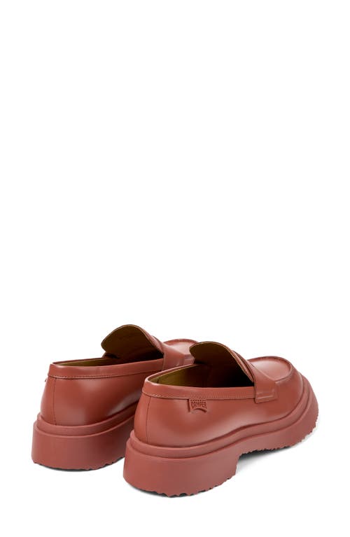 Shop Camper Chunky Platform Penny Loafer In Medium Red