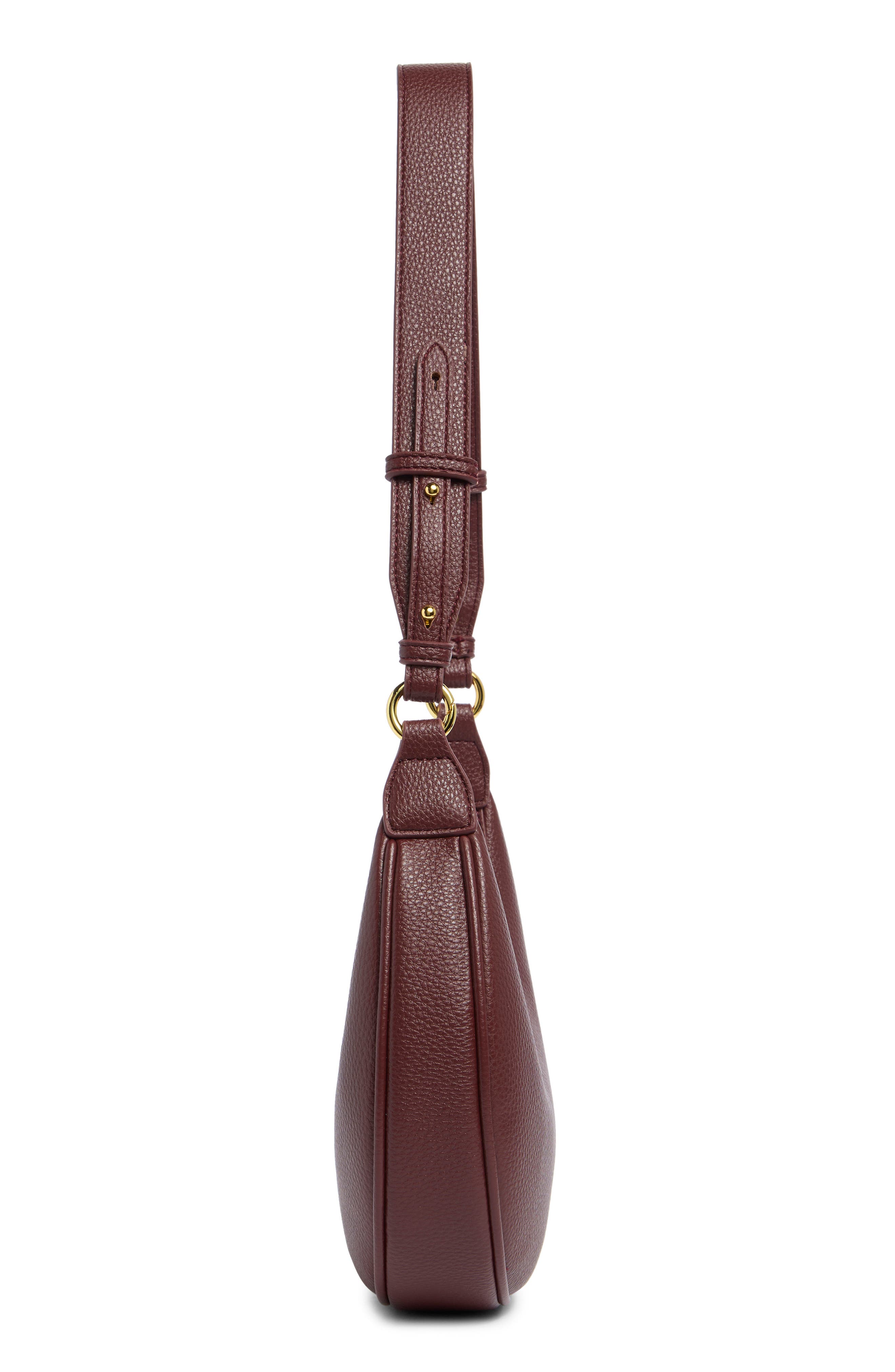 Carly Medium Shoulder Bag, Alternate, color, DEEP CLARET