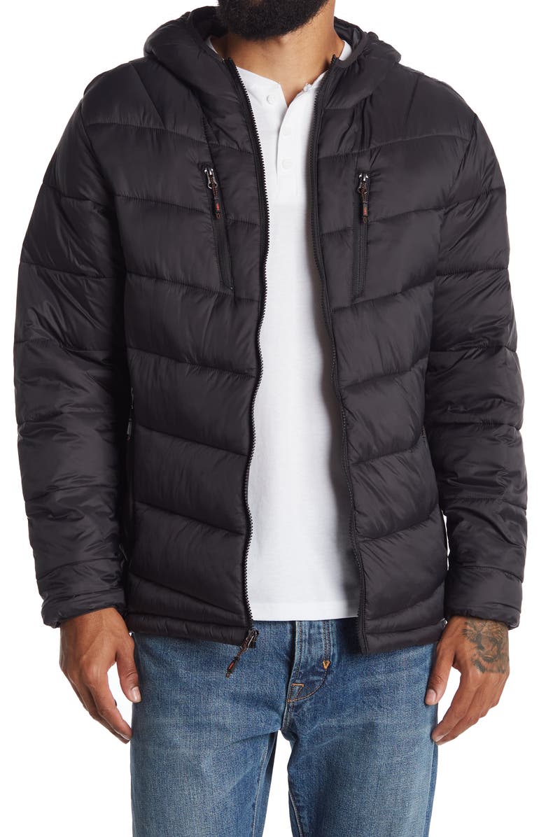 HAWKE & CO HAWKE AND CO Chevron Print Hooded Jacket, Main, color,