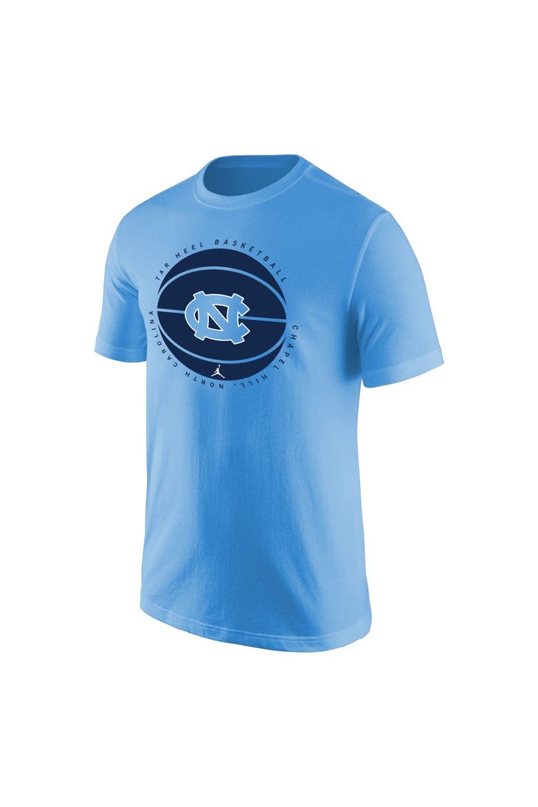 Men's Jordan Brand Carolina Blue North Carolina Tar Heels Basketball Logo T-Shirt, Alternate, color, Light Blue