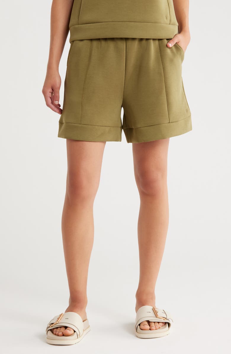 Scotch & Soda Seamed Drawstring Shorts, Main, color, Martini Olive