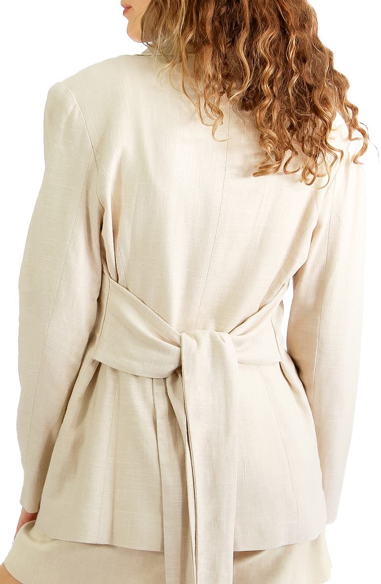 Belle & Bloom Synergy Wrap Blazer, Alternate, color, Natural