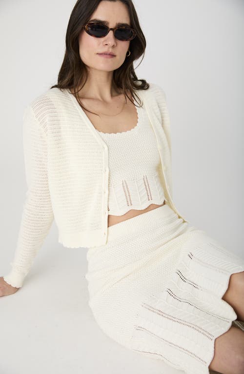 French Connection Nellis Knit Pencil Skirt In Classic Cream