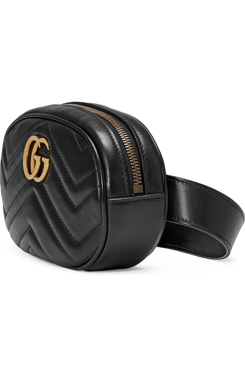 Gucci GG Matelassé Leather Belt Bag, Alternate, color,