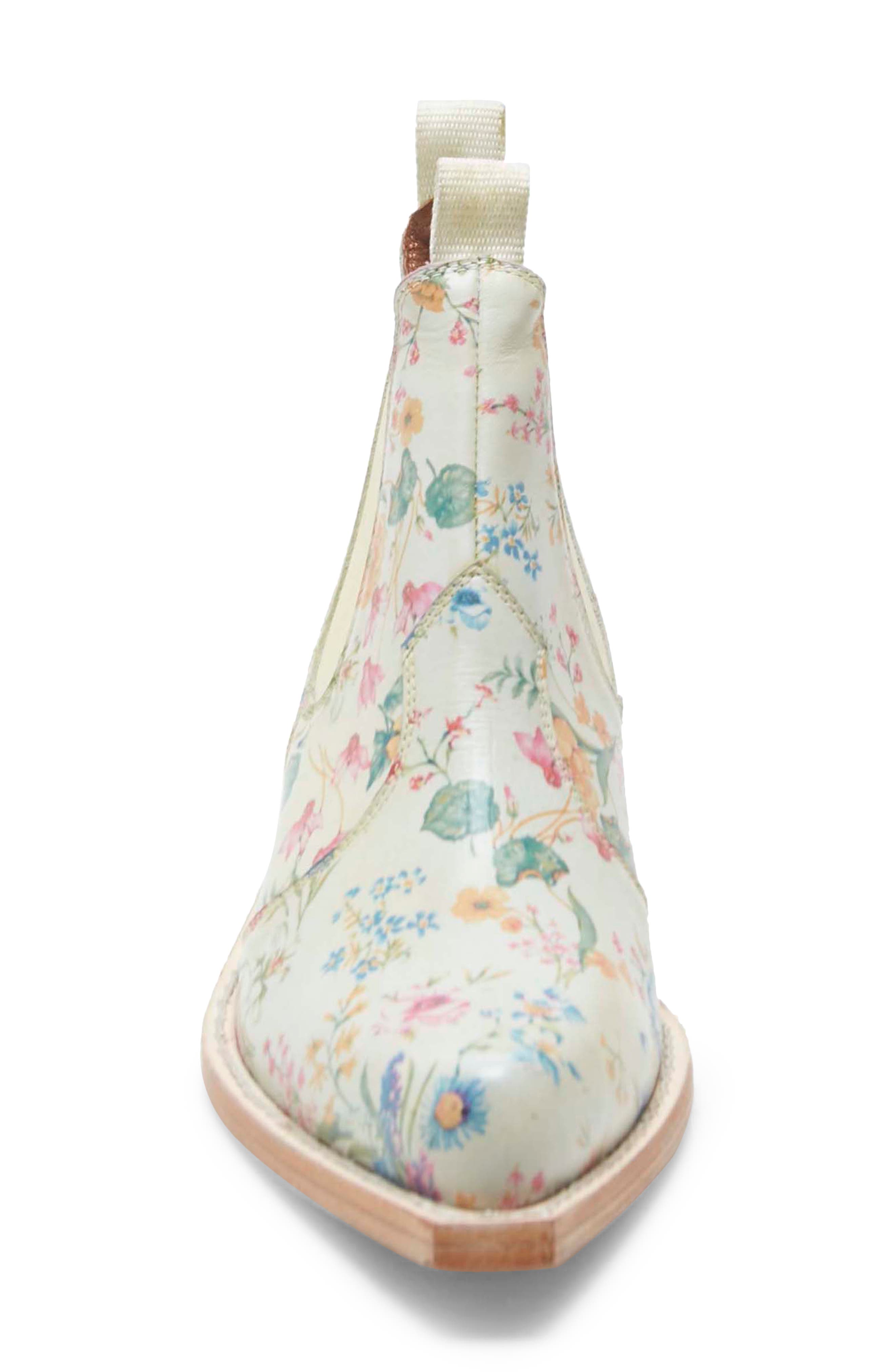 Beau Western Chelsea Boot, Alternate, color, IVORY FLORAL