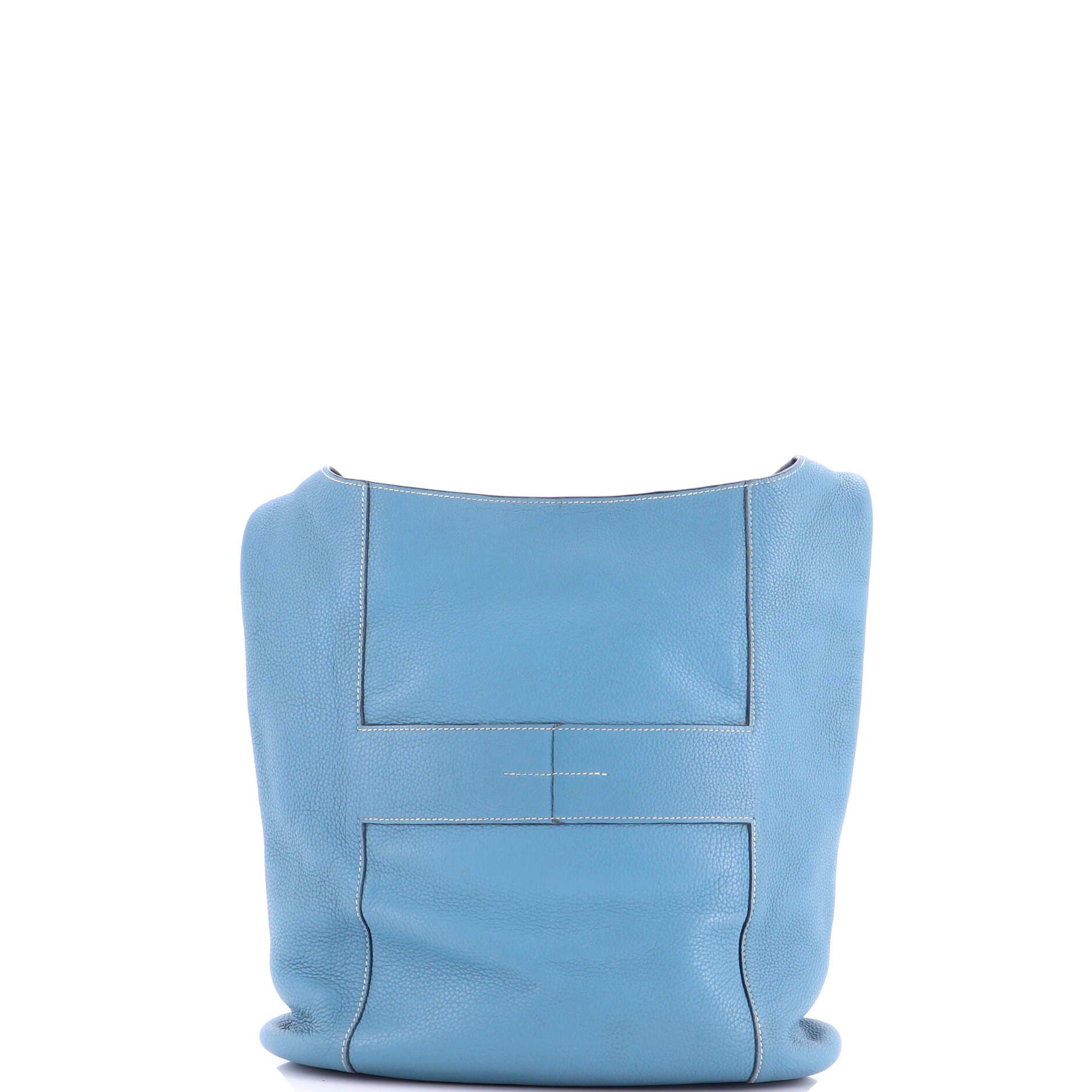 Pre-Owned Hermes Sac Good News Bag Leather GM, Alternate, color, Bleu Jean