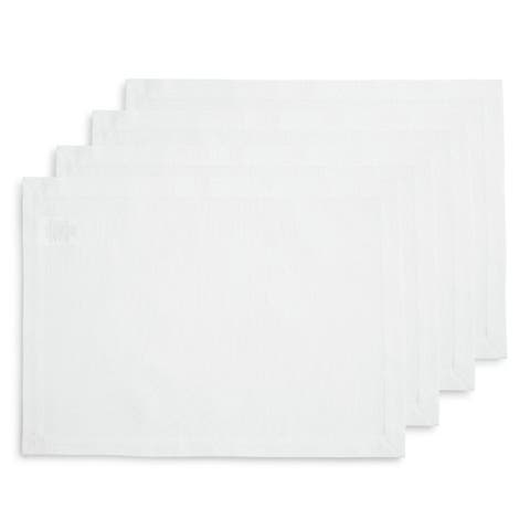 Cotton Linen Plain Placemats Set of 4, 14 x 19" - Dru