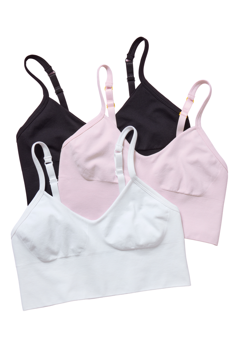 Yellowberry Lola Seamless Crop Bra, Alternate, color, Black