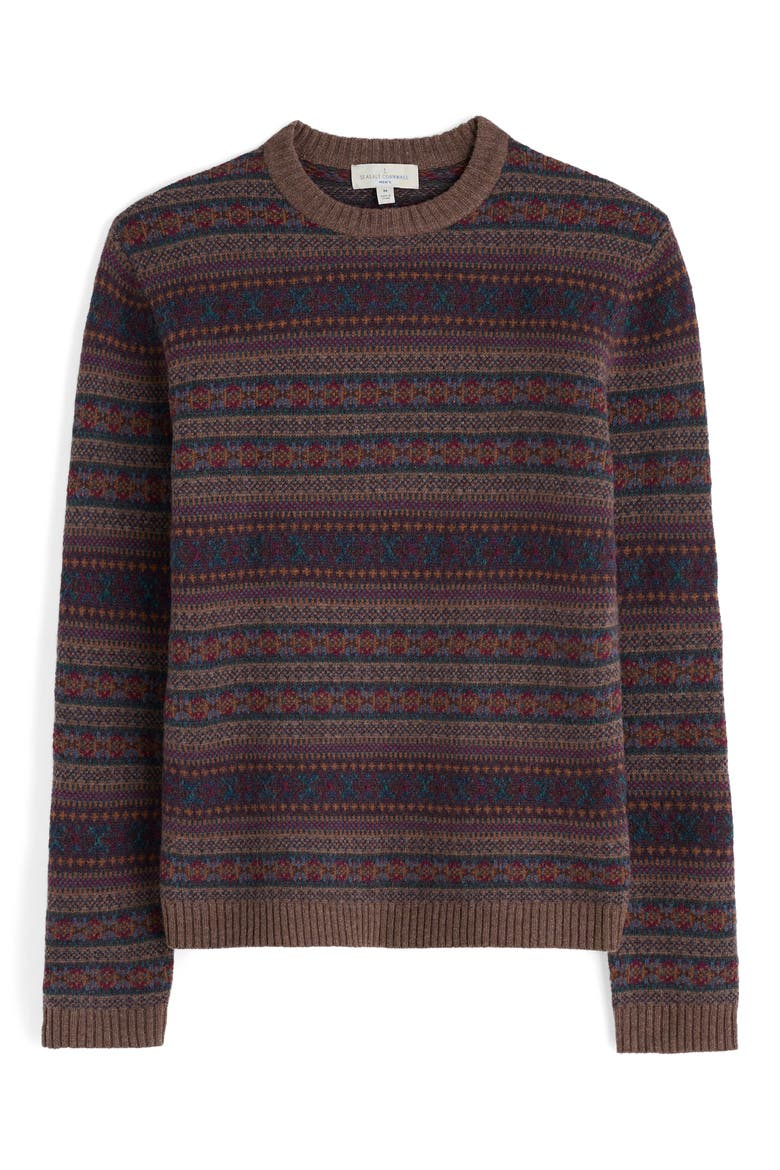 Carracks Fair Isle Wool Blend Crewneck Sweater, Alternate, color, MORAN RYE