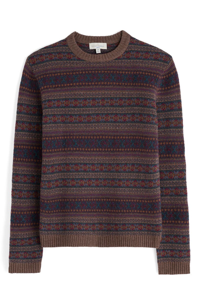 Seasalt Cornwall Carracks Fair Isle Wool Blend Crewneck Sweater, Alternate, color,