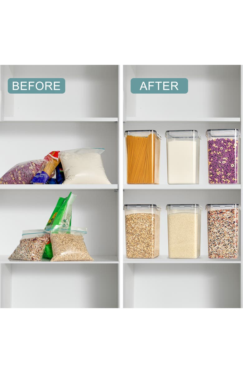 SORBUS 6-Pack Airtight Food Storage Containers, Alternate, color, Clear