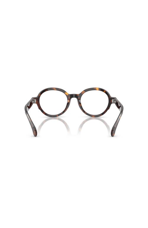 Moncler 47mm Round Optical Glasses In Brown
