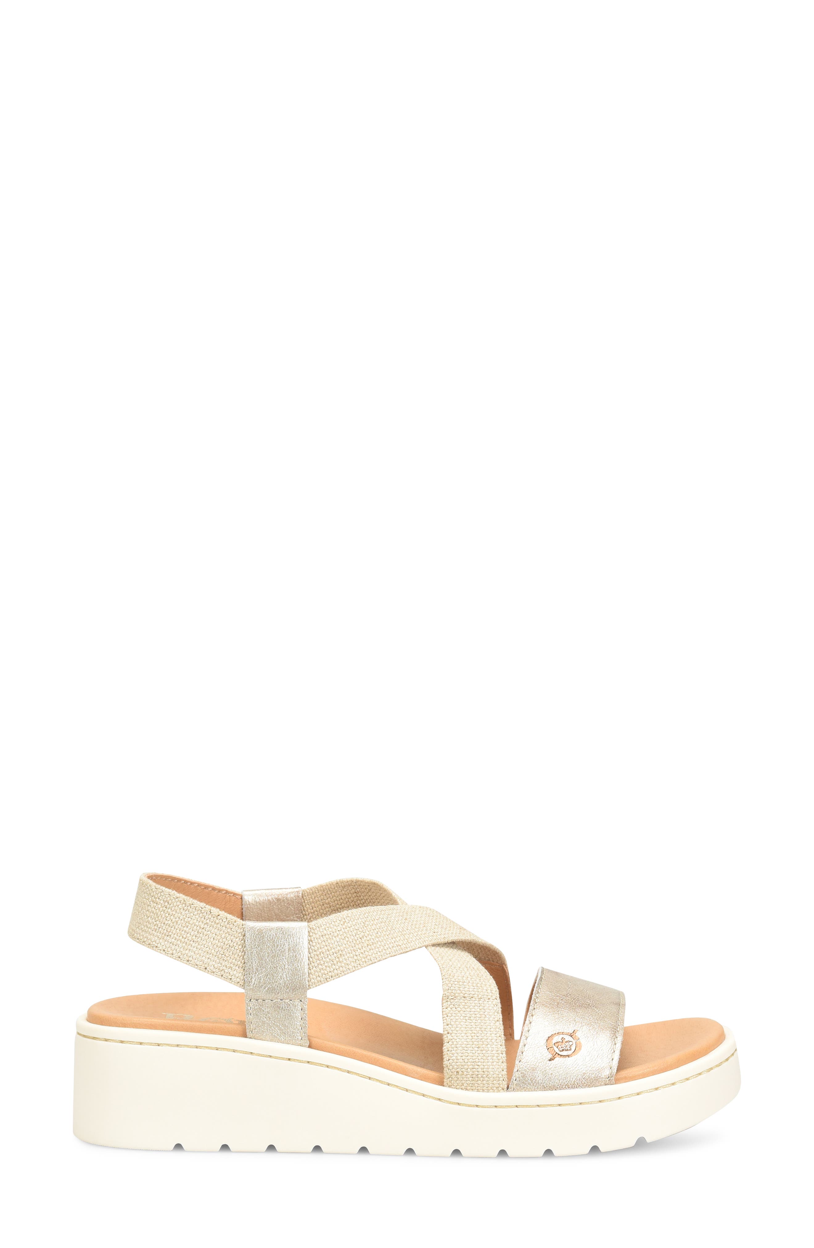 Kasady Ankle Strap Platform Wedge Sandal, Alternate, color, LIGHT GOLD