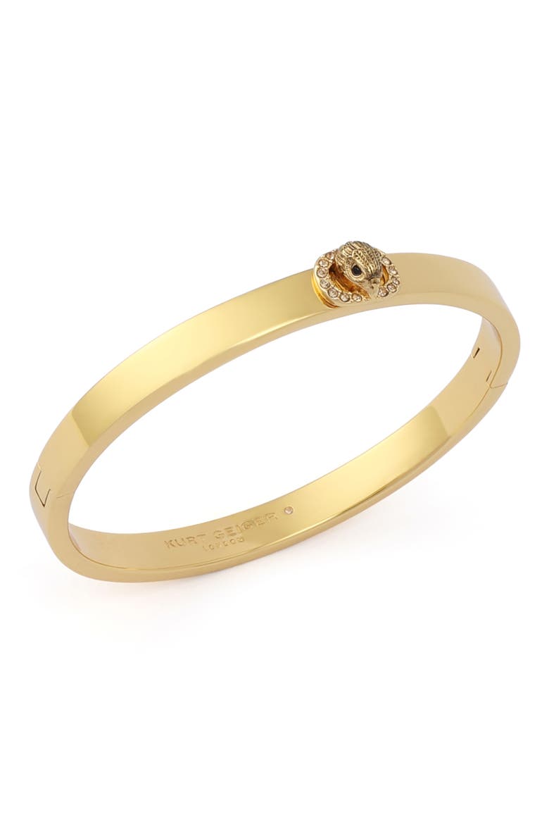 Chelsea Eagle Head Hinge Bangle, Alternate, color, GOLD