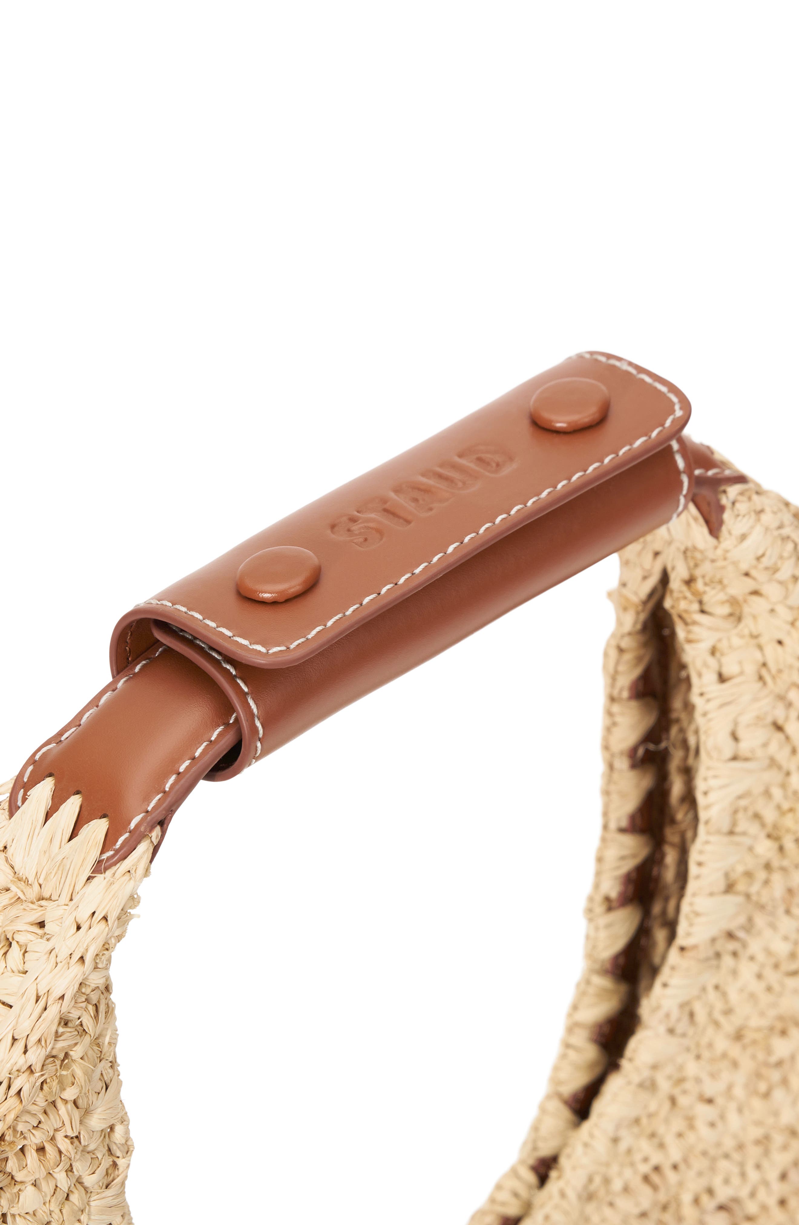 STAUD Moon Raffia Tote, Alternate, color, Natural/ Tan