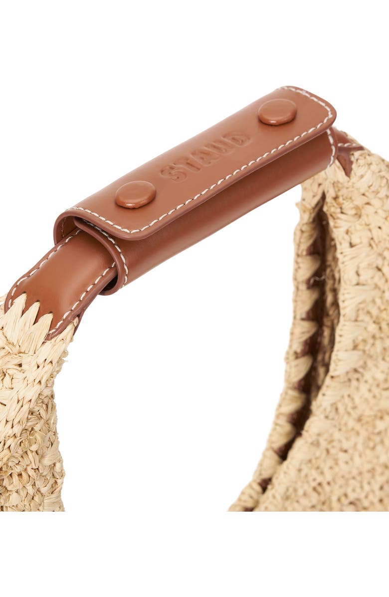 STAUD Moon Raffia Tote, Alternate, color, Natural/ Tan