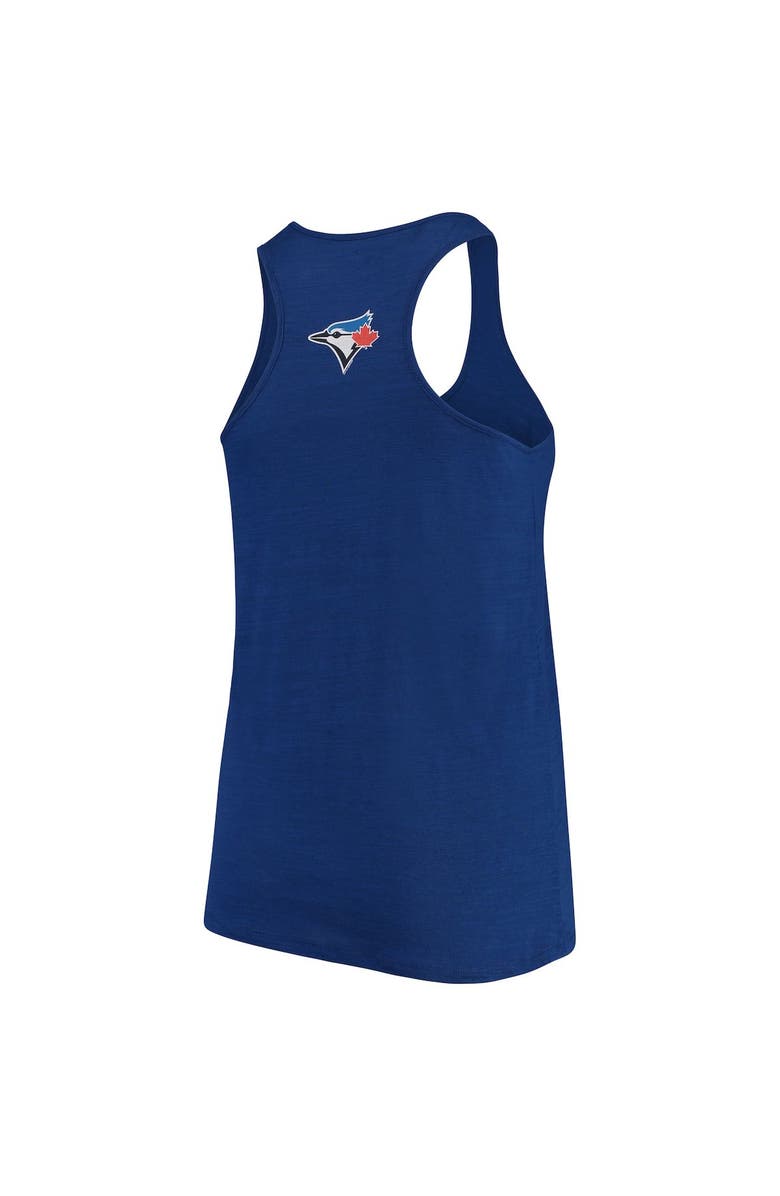 SOFT AS A GRAPE Women's Soft as a Grape Royal Toronto Blue Jays Plus Size Swing for the Fences Racerback Tank Top, Alternate, color, 