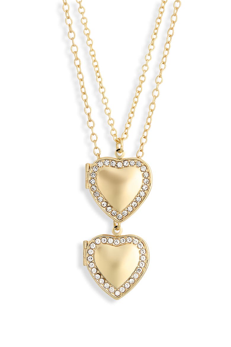 Set of 2 Match with Mama Heart Locket Necklaces, Alternate, color, GOLD