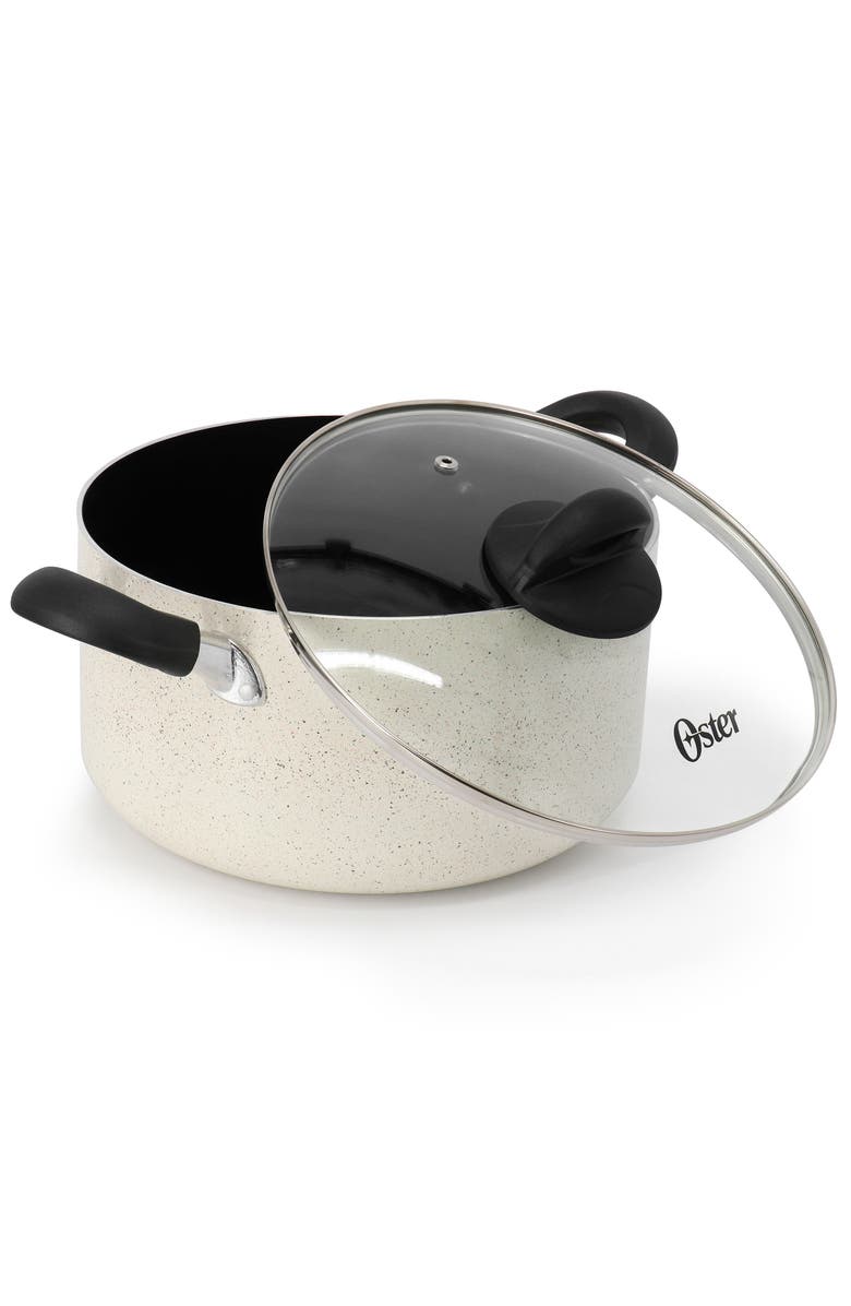 OSTER Clairborne 6 Quart Aluminum Nonstick Dutch Oven with Lid in Sand, Alternate, color, Beige