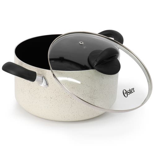 Oster Clairborne 6 Quart Aluminum Nonstick Dutch Oven With Lid In Sand In Neutral