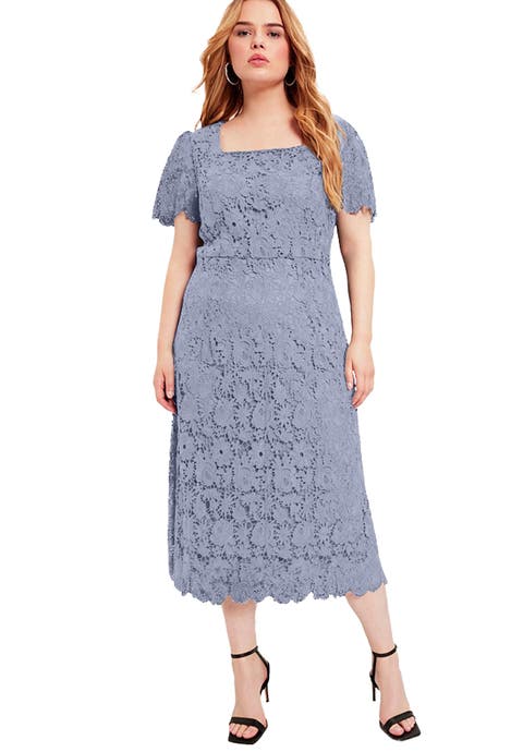 Square-Neck Lace Dress (Plus Available)