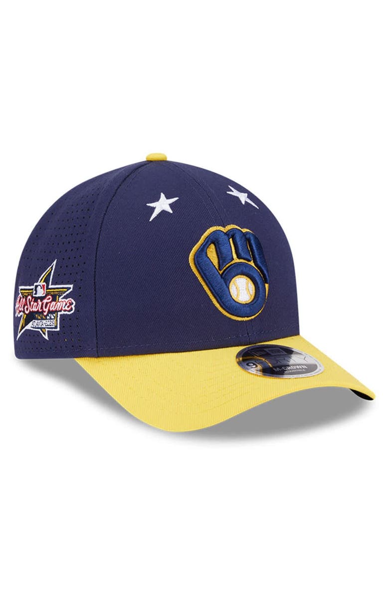 New Era Men's New Era Navy/Gold  Milwaukee Brewers 2025 MLB All-Star Game 9FORTY M-Crown Adjustable Hat, Main, color, Navy