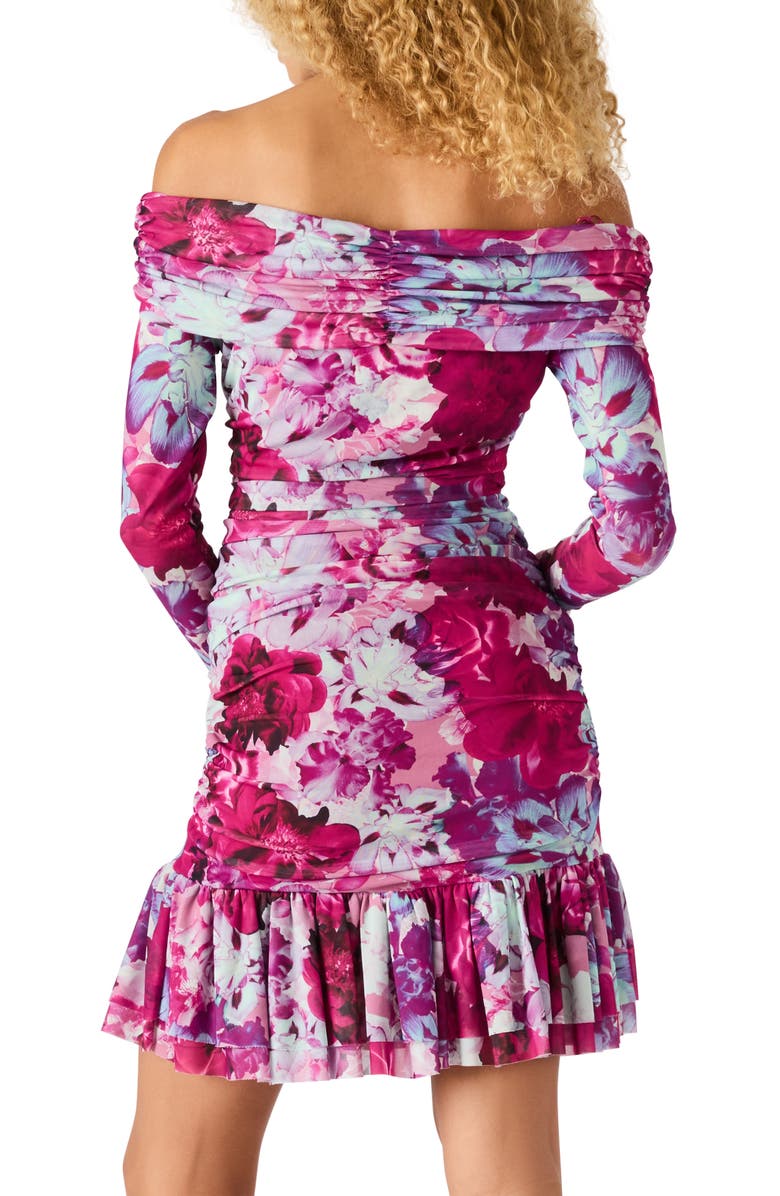 Steve Madden Berkely Floral Off the Shoulder Minidress, Alternate, color, Glow