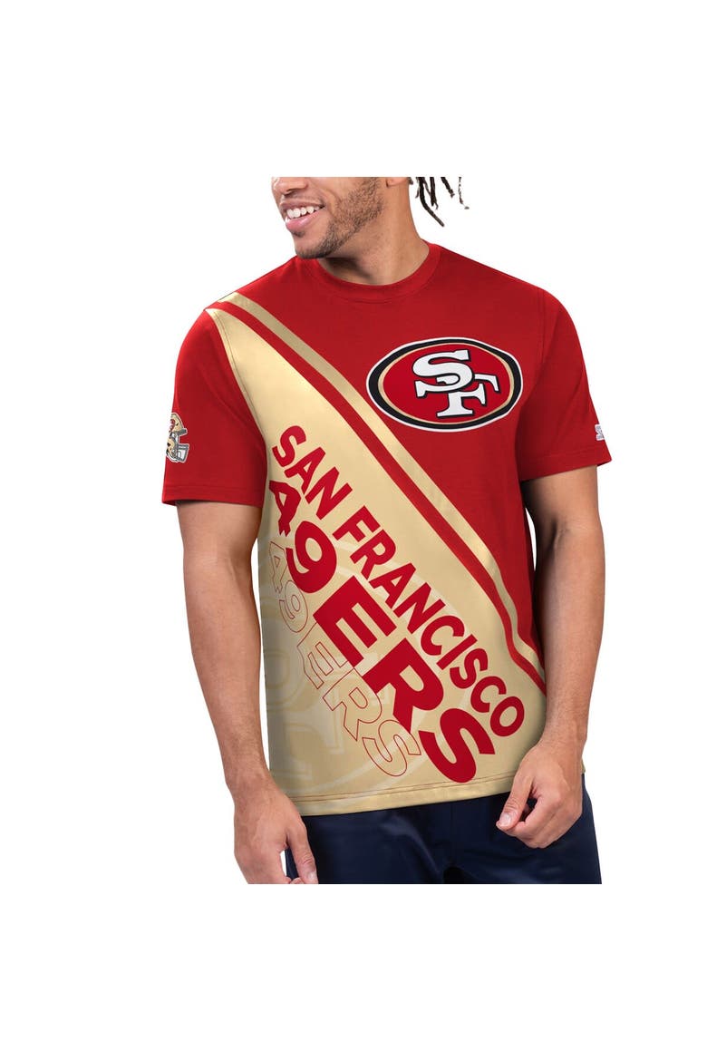 Men's Starter Scarlet/Gold San Francisco 49ers Finish Line Extreme Graphic T-Shirt, Alternate, color, Scarlet