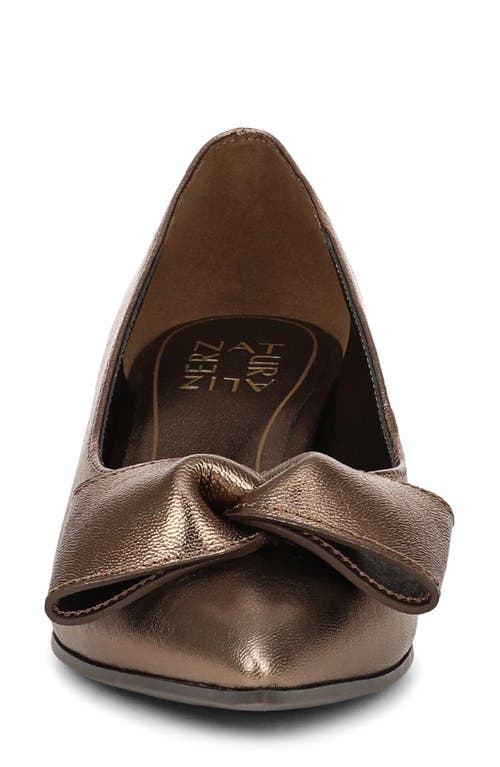 Naturalizer Mavis Bow Pointed Toe Pump In Gold