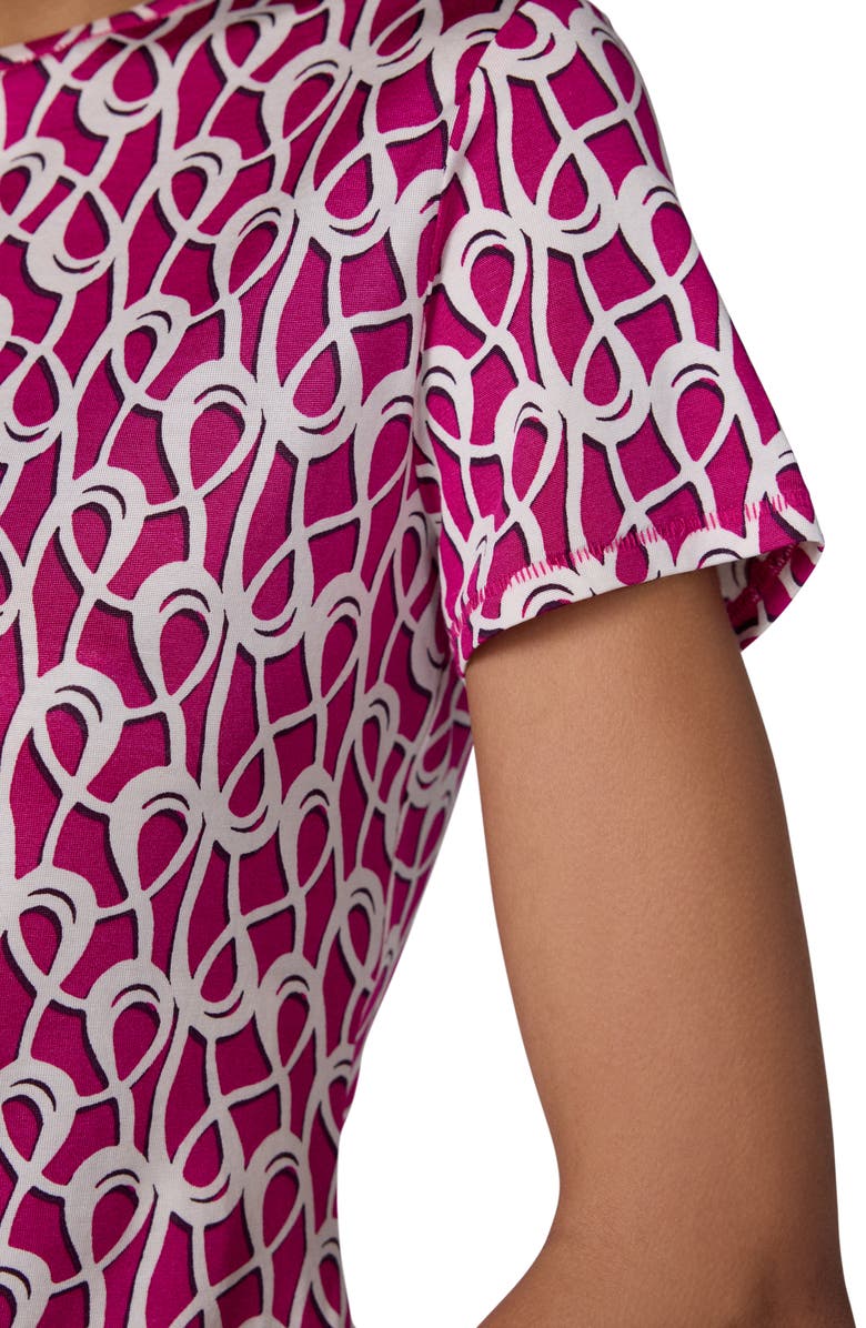 Diane von Furstenberg Perfect Short Sleeve Top, Alternate, color, Loops Gossip Pink