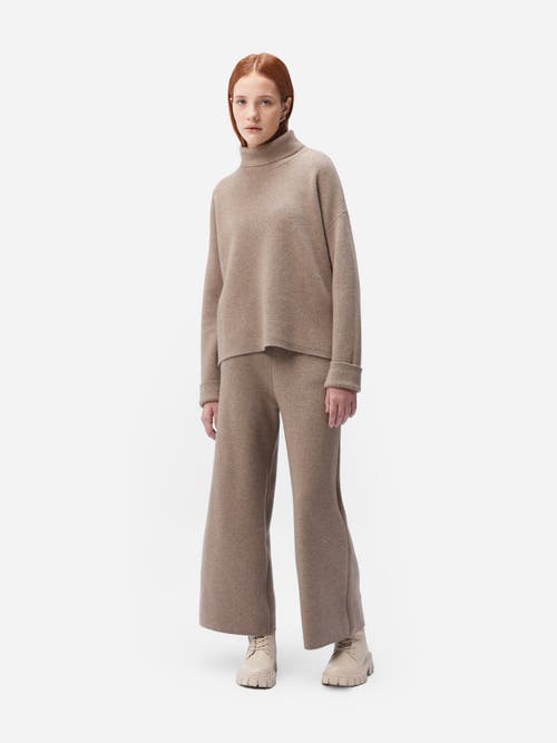 Gobi Mongolian Cashmere Organic Color Cashmere Roll-neck Sweater In Taupe