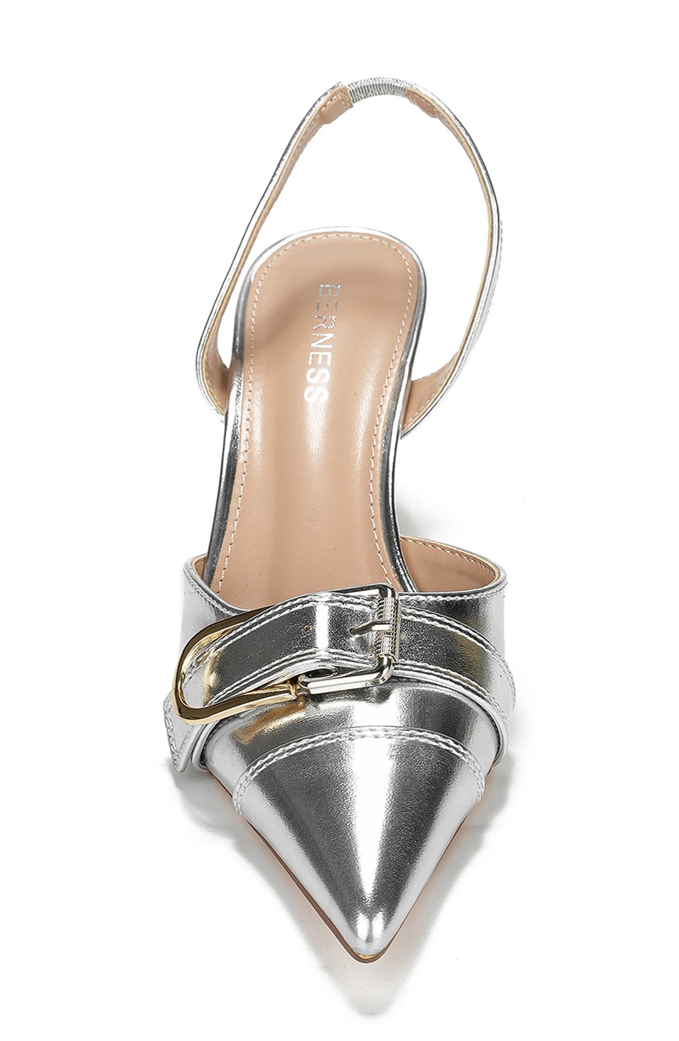 BERNESS Alexa Pointed Toe Slingback Pump, Alternate, color, Silver