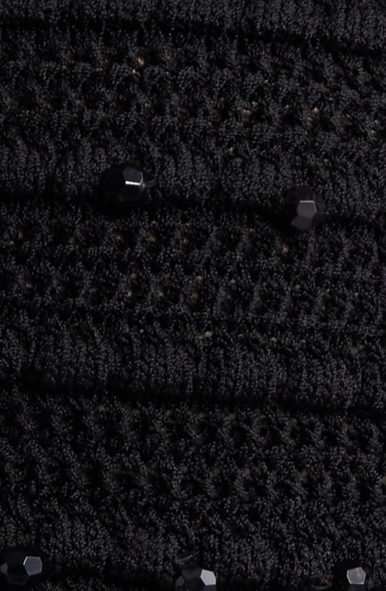 Milly Beaded Textured Cardigan, Alternate, color, Black
