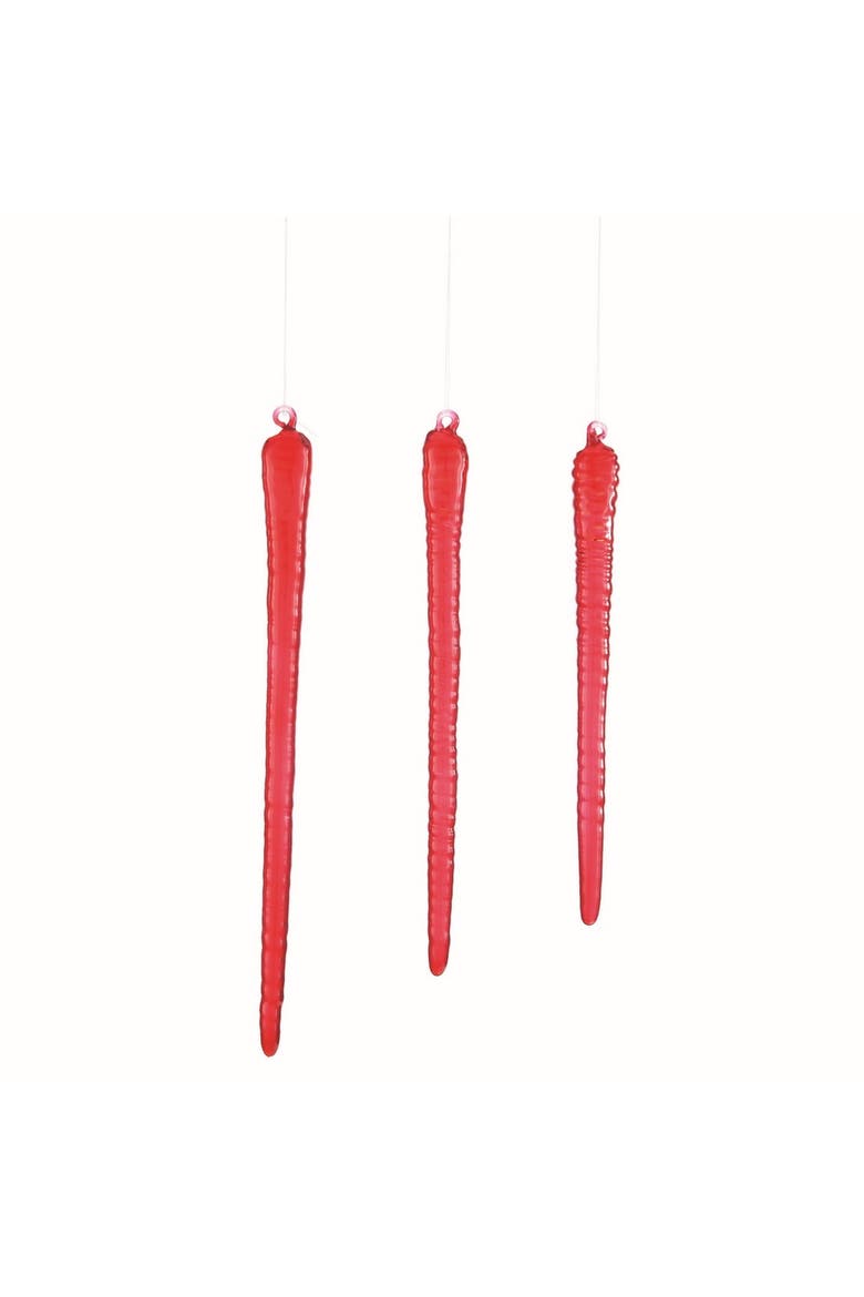 Organic Bloodcicle Ornaments, Set Of 3, Main, color, Red