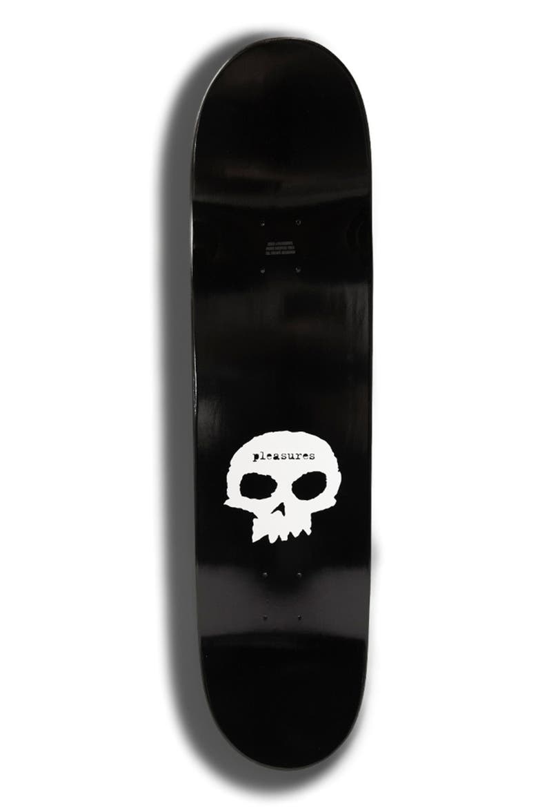X Zero Skateboards Skulls Skate Deck, Alternate, color, BLACK
