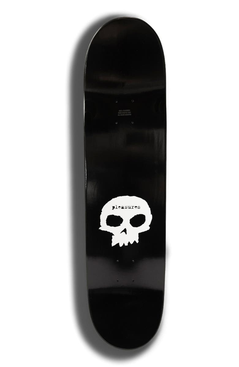 PLEASURES x Zero Skulls Skate Deck, Alternate, color, Black