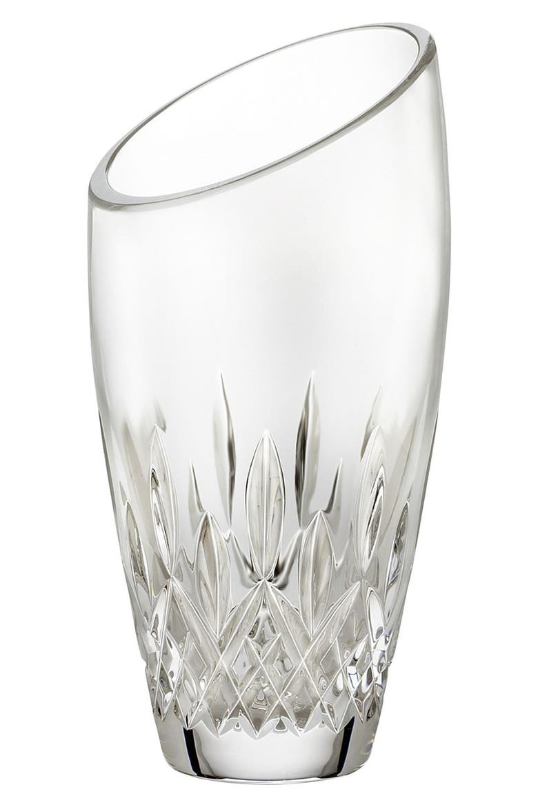 'Lismore Essence' Lead Crystal Vase, Main, color, CLEAR