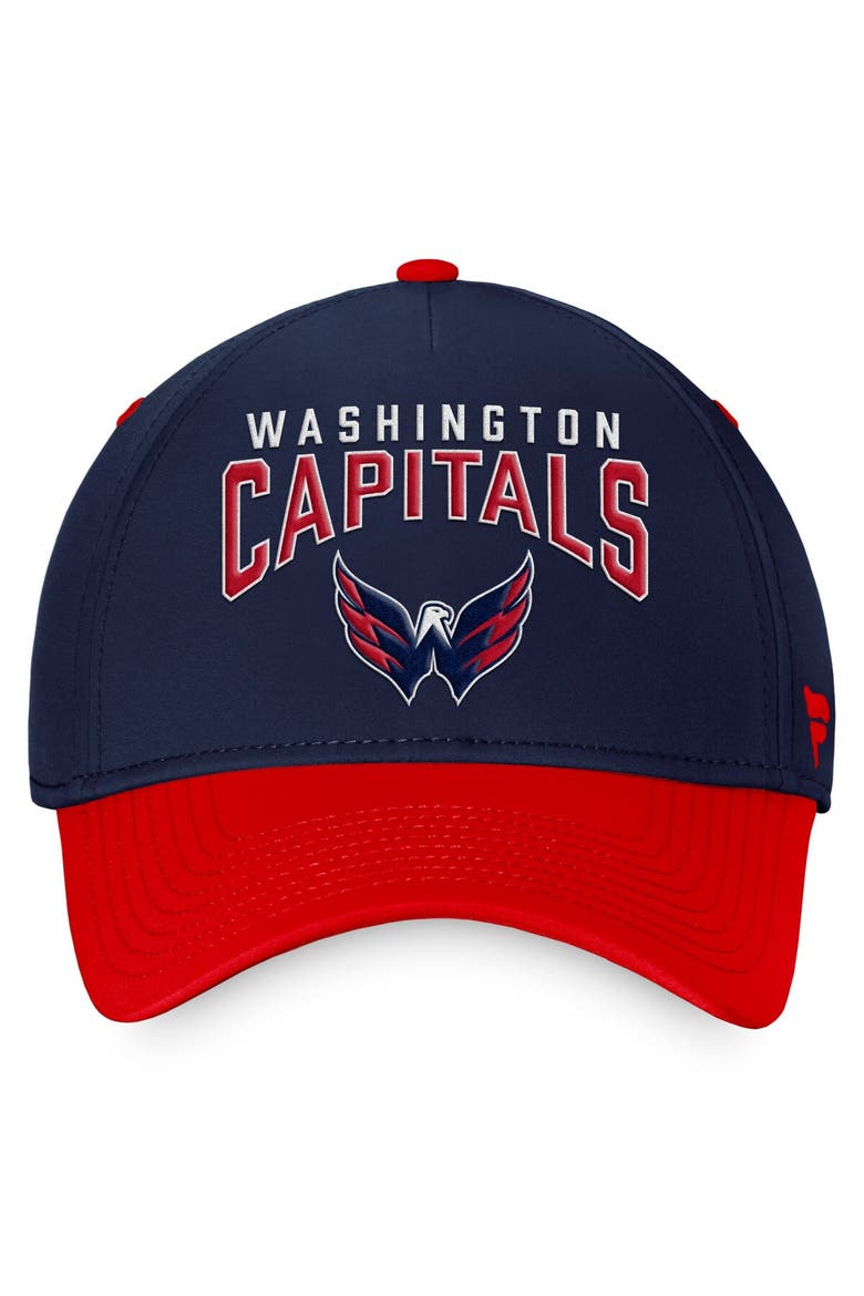 Men's Fanatics Branded Navy/Red Washington Capitals Fundamental 2-Tone Flex Hat, Alternate, color, Navy