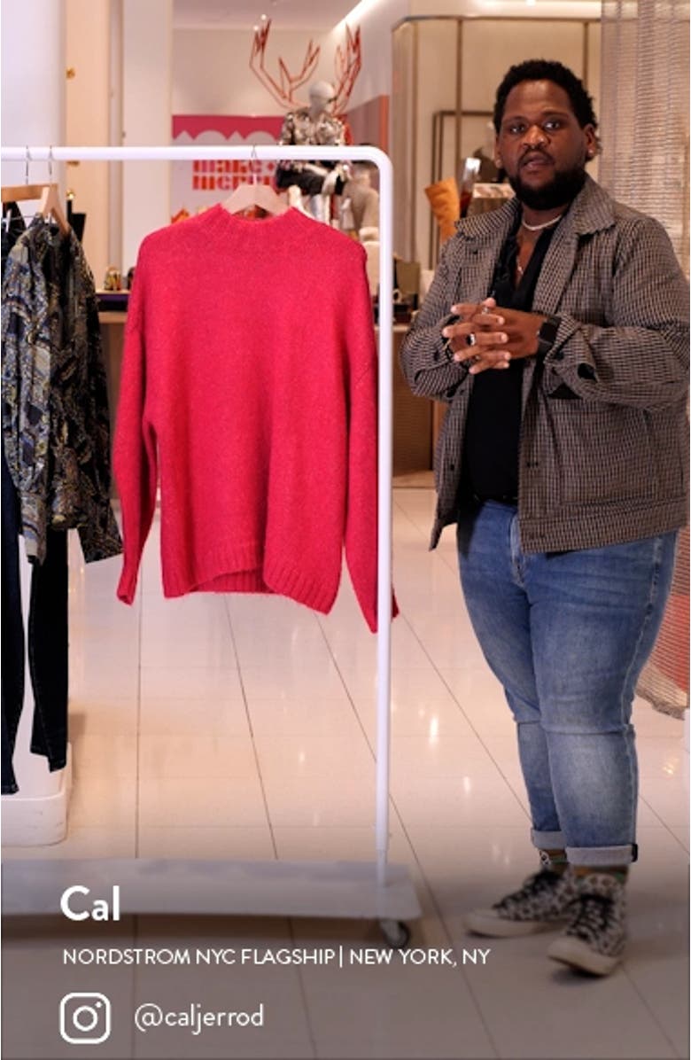 Carlen Mock Neck Oversize Sweater, sales video thumbnail