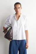COS Smocked Puff-sleeve Blouse