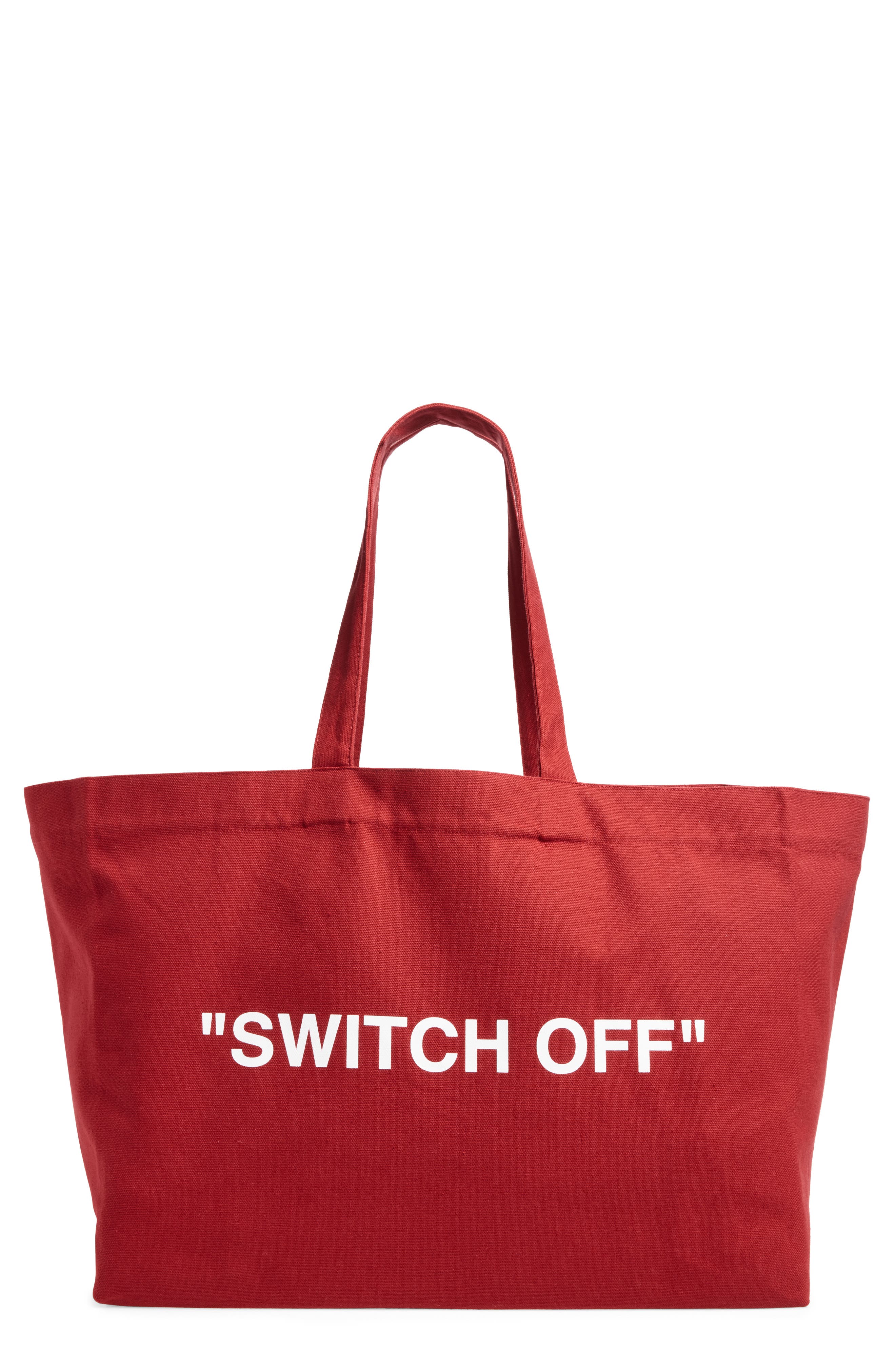 Off-White Switch Off Tote, Main, color, 
