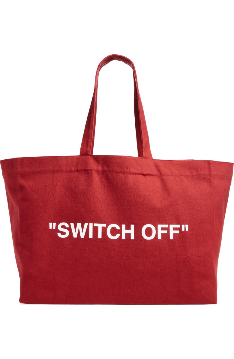 Off-White Switch Off Tote, Main, color,