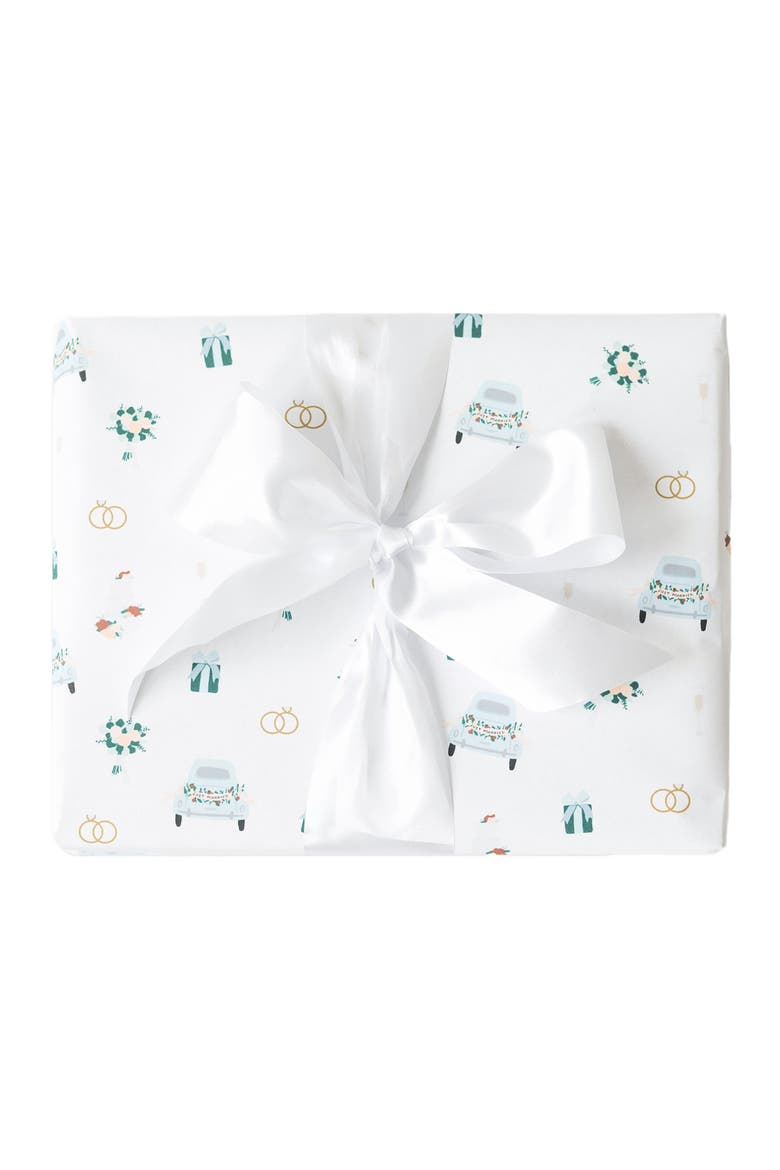Illustrated Wedding Pattern Wrapping Paper wrapping paper, Main, color, Wedding Pattern