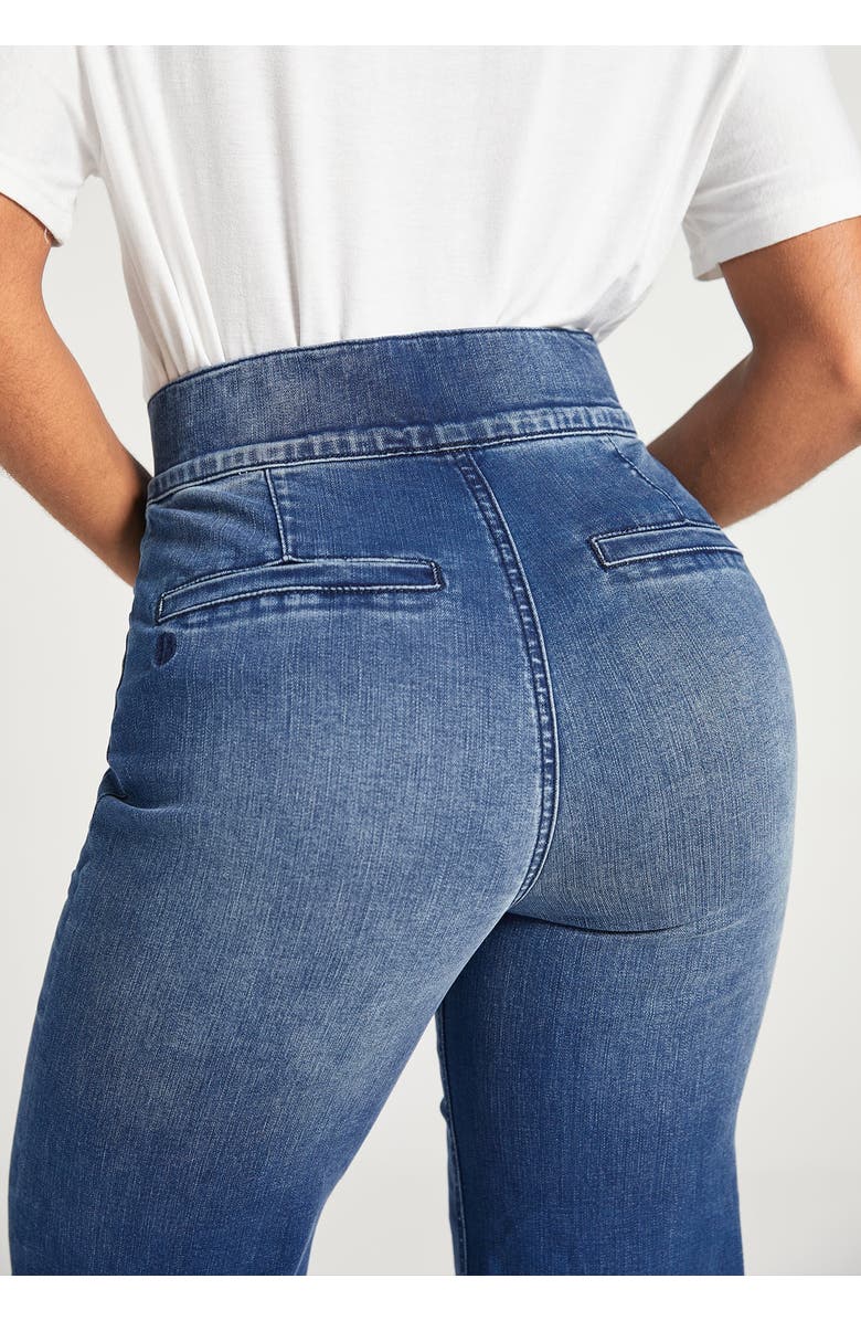 Betabrand Farah Jeans | High-Waist Wide-Leg Denim, Alternate, color, Canyon Wash