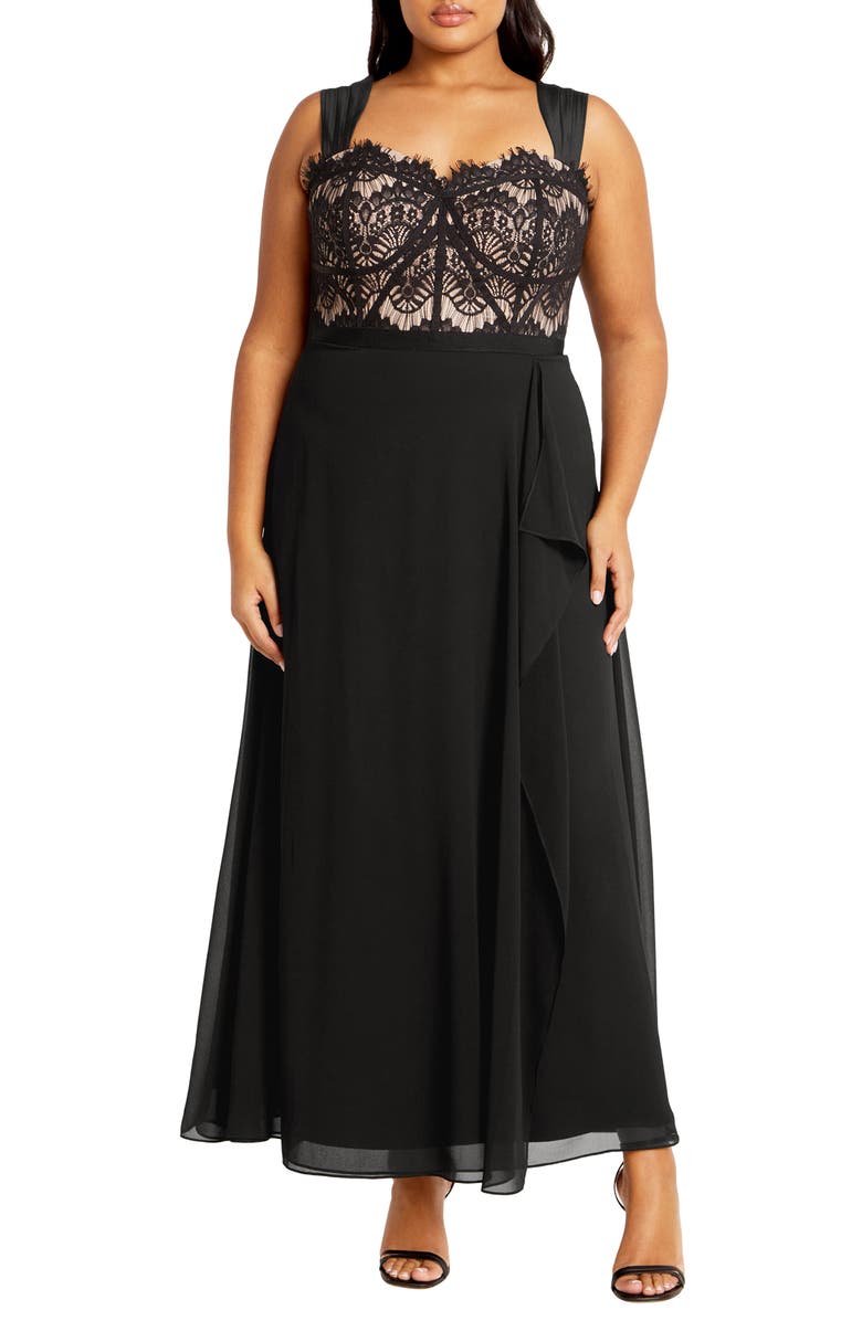 City Chic Sweet Evie Dress, Main, color, 