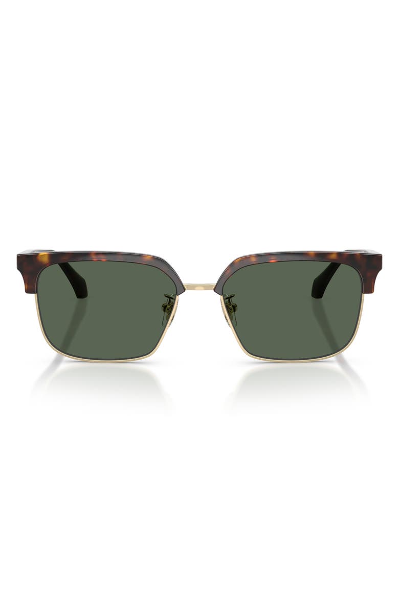 Versace 56mm Square Sunglasses, Main, color, Dark Havana/ Dark Green