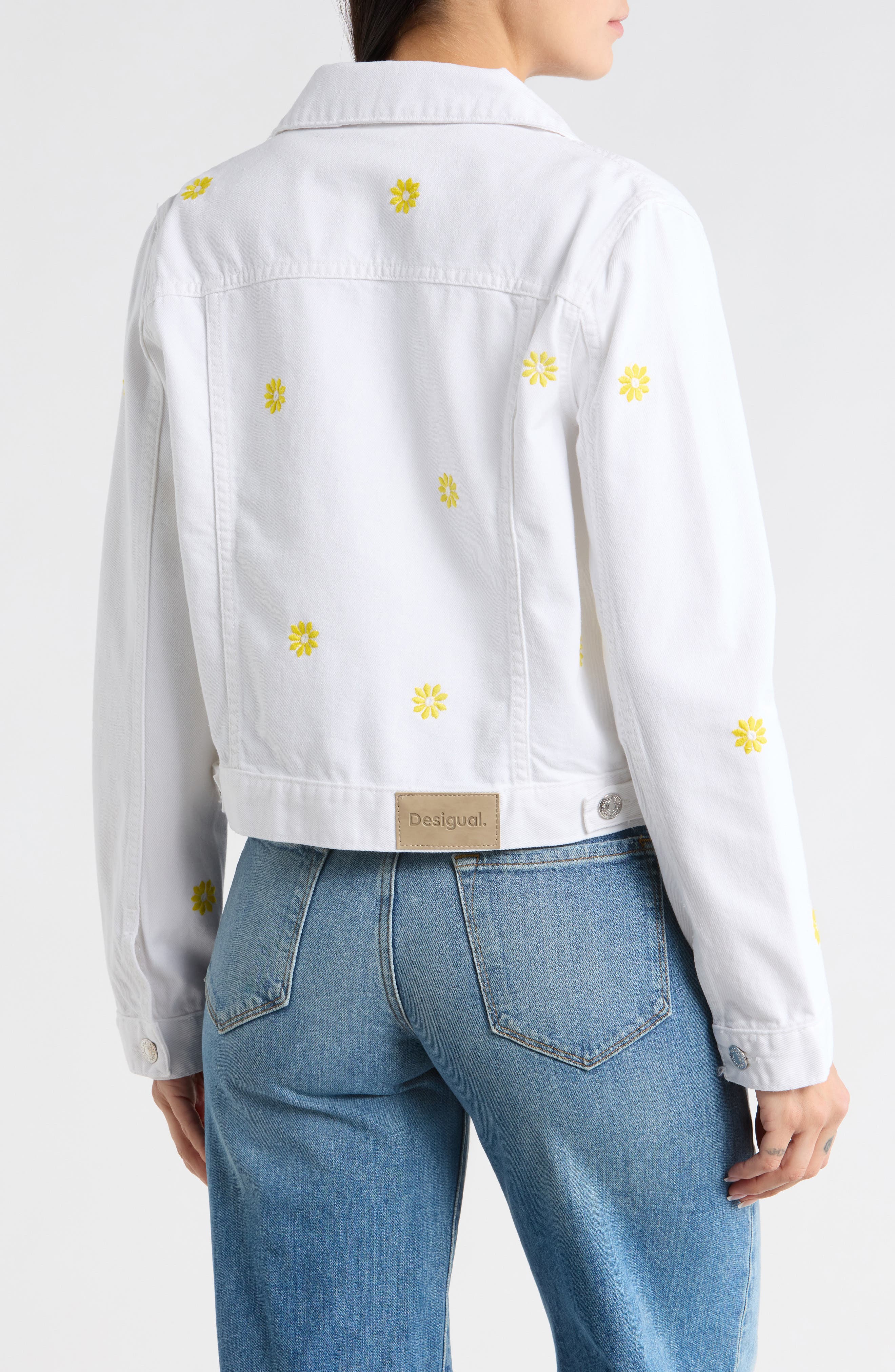 Embroidered Denim Trucker Jacket - image 2