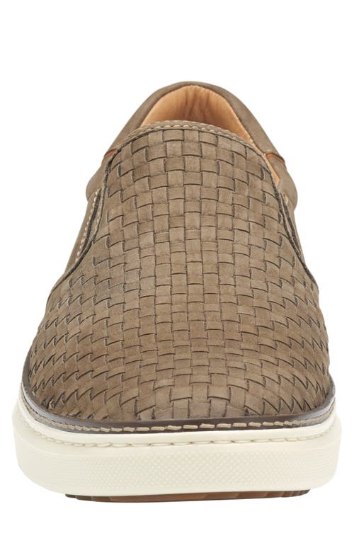 Johnston & Murphy Mcguffey 2 Woven Slip-on Sneaker In Taupe Woven Tumbled Nubuck