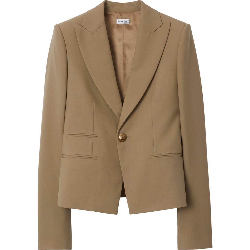 Burberry Wool Single-breasted Blazer In Puddle