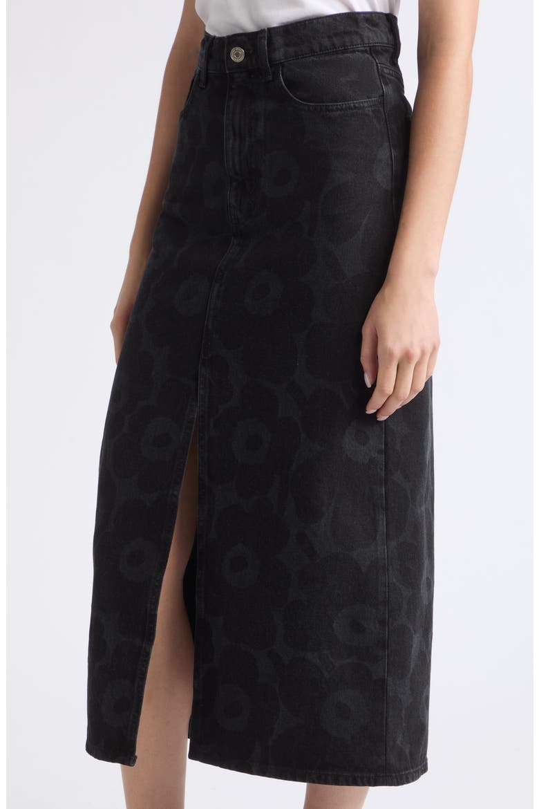 Maridenim Kuvastuma Unikko Denim Midi Skirt, Alternate, color, WASHED BLACK